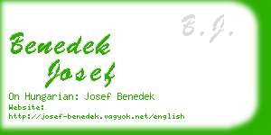 benedek josef business card